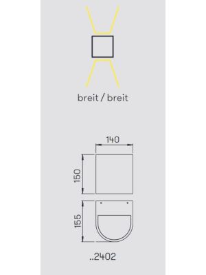 Albert Wandstrahler 2402 Lichtaustritt
