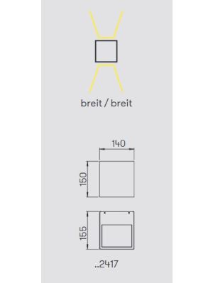 Albert Wandstrahler 2417 Lichtaustritt